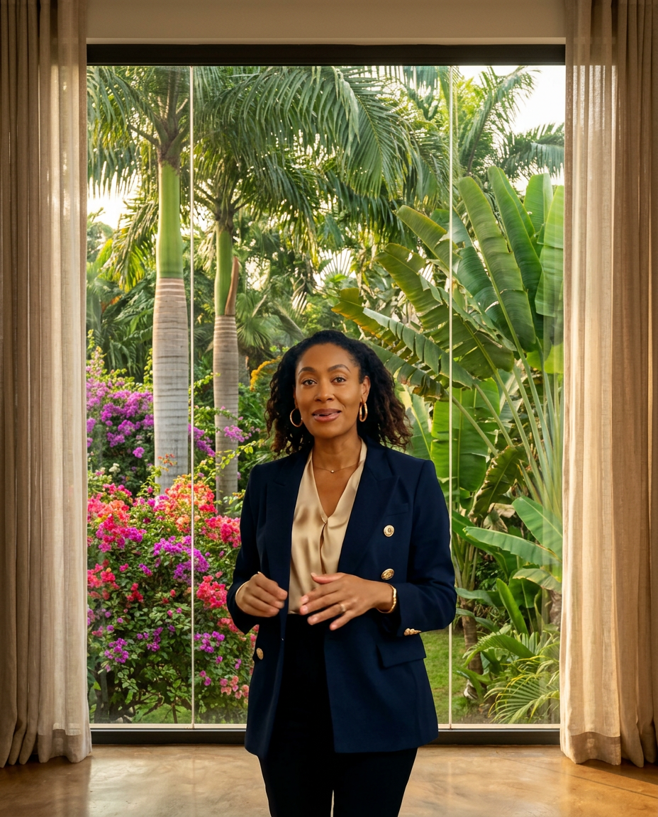 Visite immersive Appartement · Abidjan (Cocody) présentée par l'avatar SolangeAI